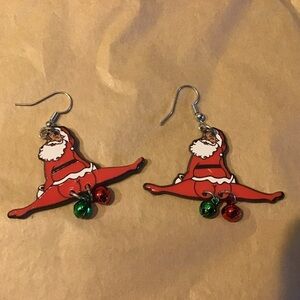 Naughty santa dangle earrings -NEW